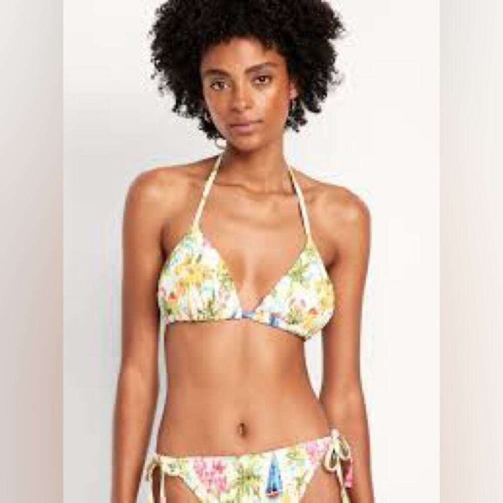 Hawaiian Tropical crinkled bikini set Size Medium